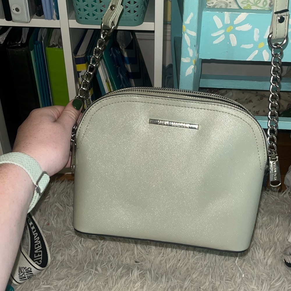 Steve Madden crossbody bag, light green/blue. Great condition.